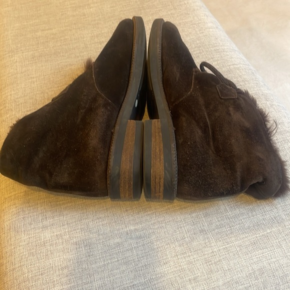 Stuart Weitzman Brown Suede and fur ankle desert boot size 9 - Picture 8 of 13
